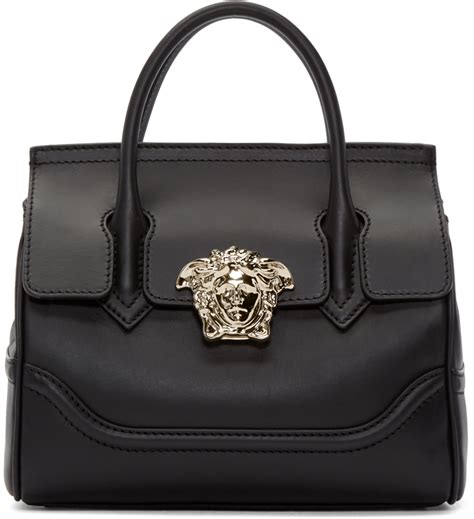 versace black leather dress with buckles|Women's Versace Handbags .